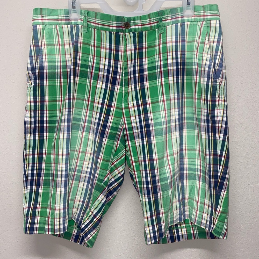 Polo Ralph Lauren Plaid Shorts Size 36 100% Cotton Chino Bermudas Preppy